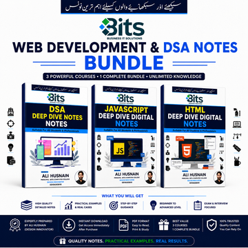 Web Development & DSA Mastery Bundle – HTML, JavaScript & DSA Deep Dive Notes Bundle
